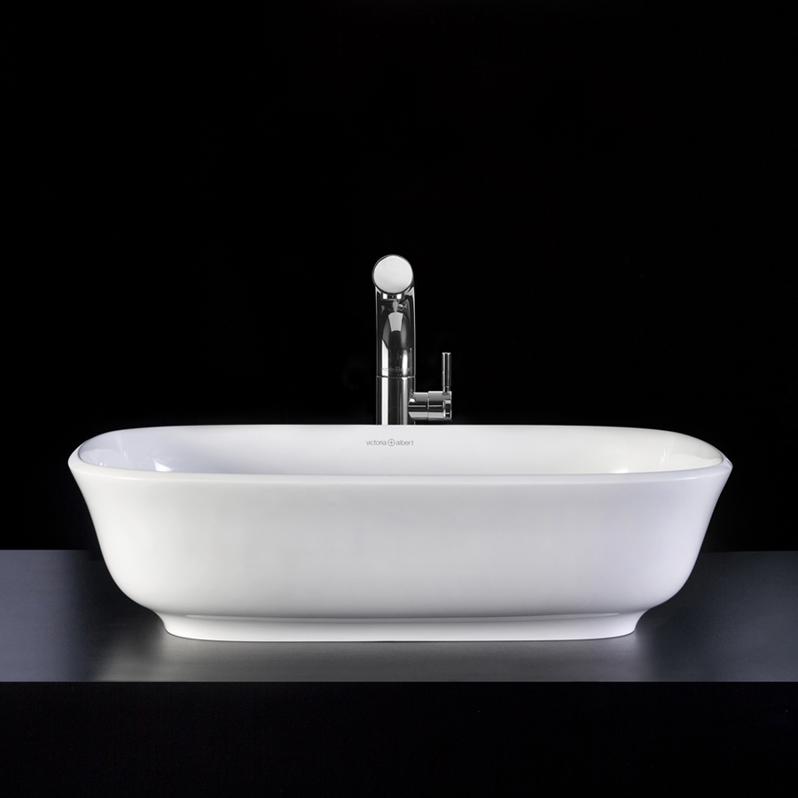 Victoria + Albert Amiata 60 basin in volcanic limestone is distributed in Queensland by Luxe by Design, Brisbane.