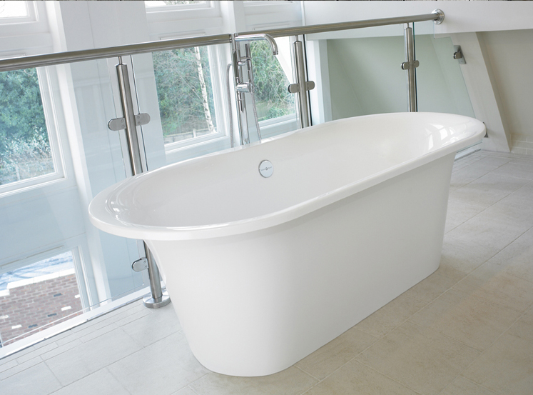 Victoria + Albert Monaco bath in volcanic limestone is distributed in Quenesland by Luxe by Design, Brisbane.