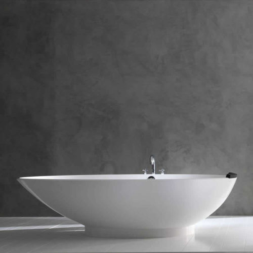 Victoria + Albert Napoli in volcanic limestone is distributed in Quenesland by Luxe by Design, Brisbane.