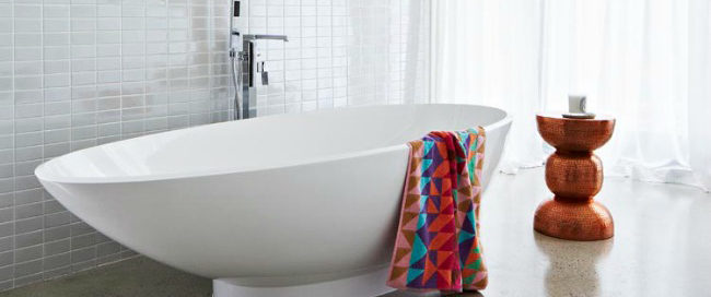 Rebecca Judd's master ensuite features the Victoria + Albert Napoli bath by Luxe by Design, Brisbane.