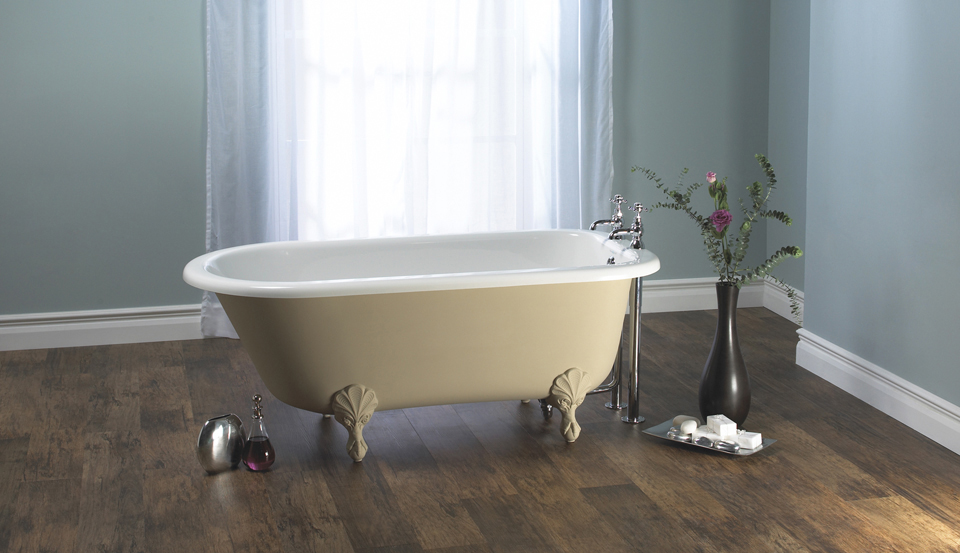 Victoria + Albert Wessex traditional bath in volcanic limestone is distributed in Queensland by Luxe by Design, Australia.