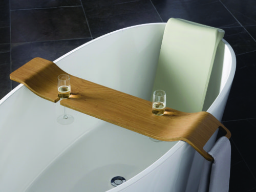 Victoria + Albert Tombolo 10 Oak bath caddy is distributed in Queensland by Luxe by Design, Australia.