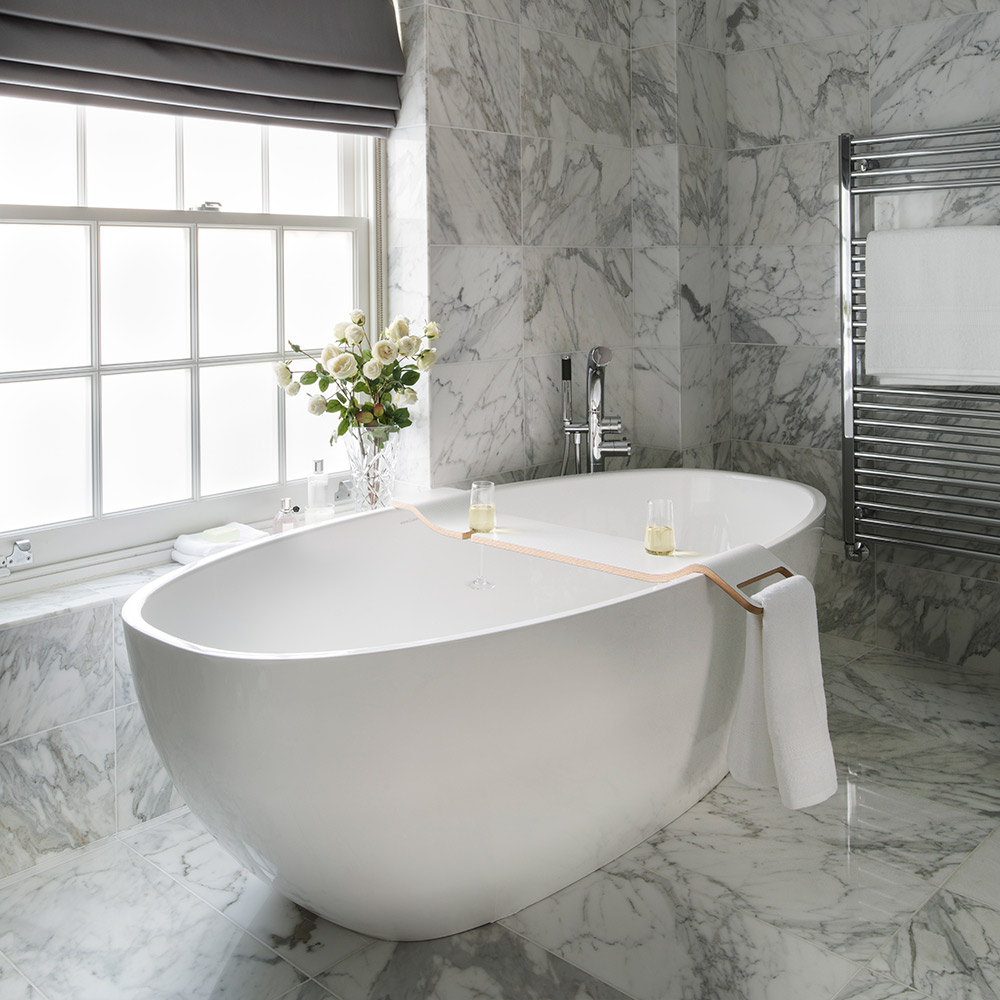 Victoria + Albert Tombolo 10 White bath caddy is distributed in Queensland by Luxe by Design, Australia.