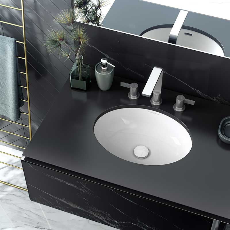 Victoria + Albert Kaali 46 undermount basin. Recessed stone basin, distributed in Australia by Luxe by Design, Brisbane.