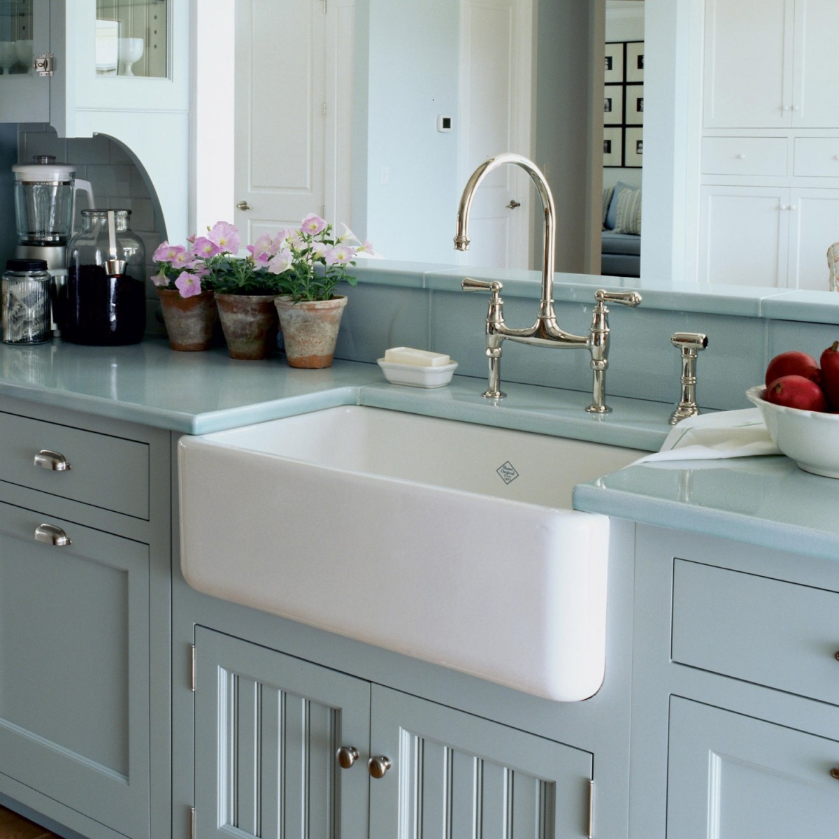 Shaws Butler 800 fireclay butler sink. Distributed in Australia by Luxe by Design, Brisbane.