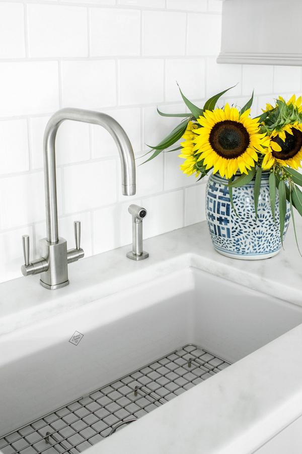 Shaws Shaker Single 800 fireclay butler sink. Distributed in Australia by Luxe by Design, Brisbane.