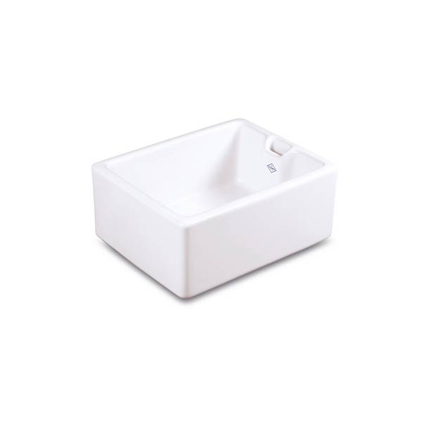 Shaws Belfast Sink. 600mm single bowl fireclay butler sink by Shaws of Darwen, England. Imported and distributed in Australia by Luxe by Design, Brisbane.
