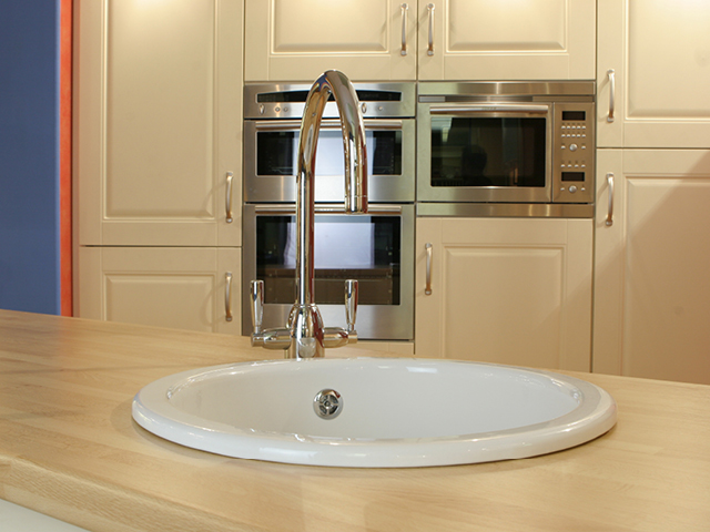 Shaws Round undermount sink. Single bowl 460mm fireclay sink by Shaws of Darwen, England. Imported and distributed in Australia by Luxe by Design, Brisbane.