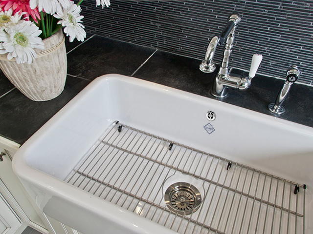 Shaws sink grids. Crafted in heavy duty stainless steel, these sink grids are designed for added protection for your Shaws butler sink. Distributed in Australia by Luxe by Design, Brisbane.