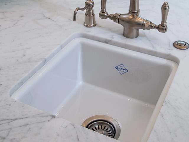 Shaws Belthorn Sink. 380mm inset undermount fireclay butler sink by Shaws of Darwen, England. Imported and distributed in Australia by Luxe by Design, Brisbane.