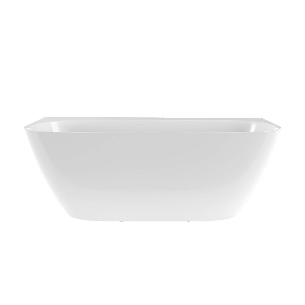 Victoria + Albert Lussari 1700 back to wall bath in gloss white. Also available in matt white or custom colour exterior. Distributed in Australia by Luxe by Design, Brisbane.