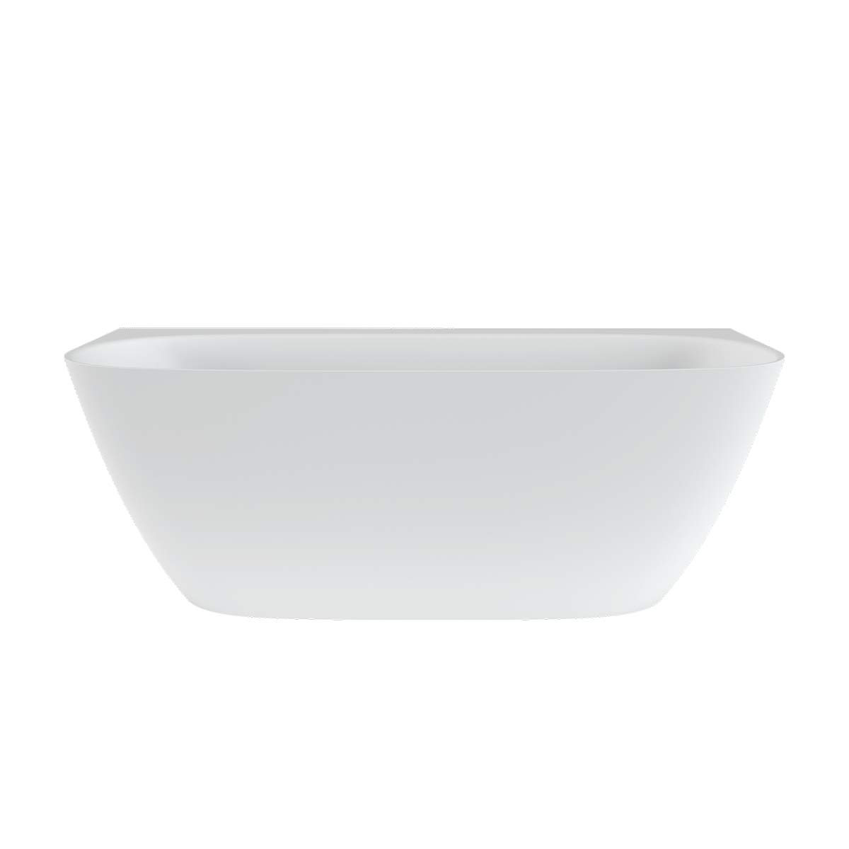 Victoria + Albert Lussari 1700 back to wall bath in matt white. Also available in gloss white or custom colour exterior. Distributed in Australia by Luxe by Design, Brisbane.