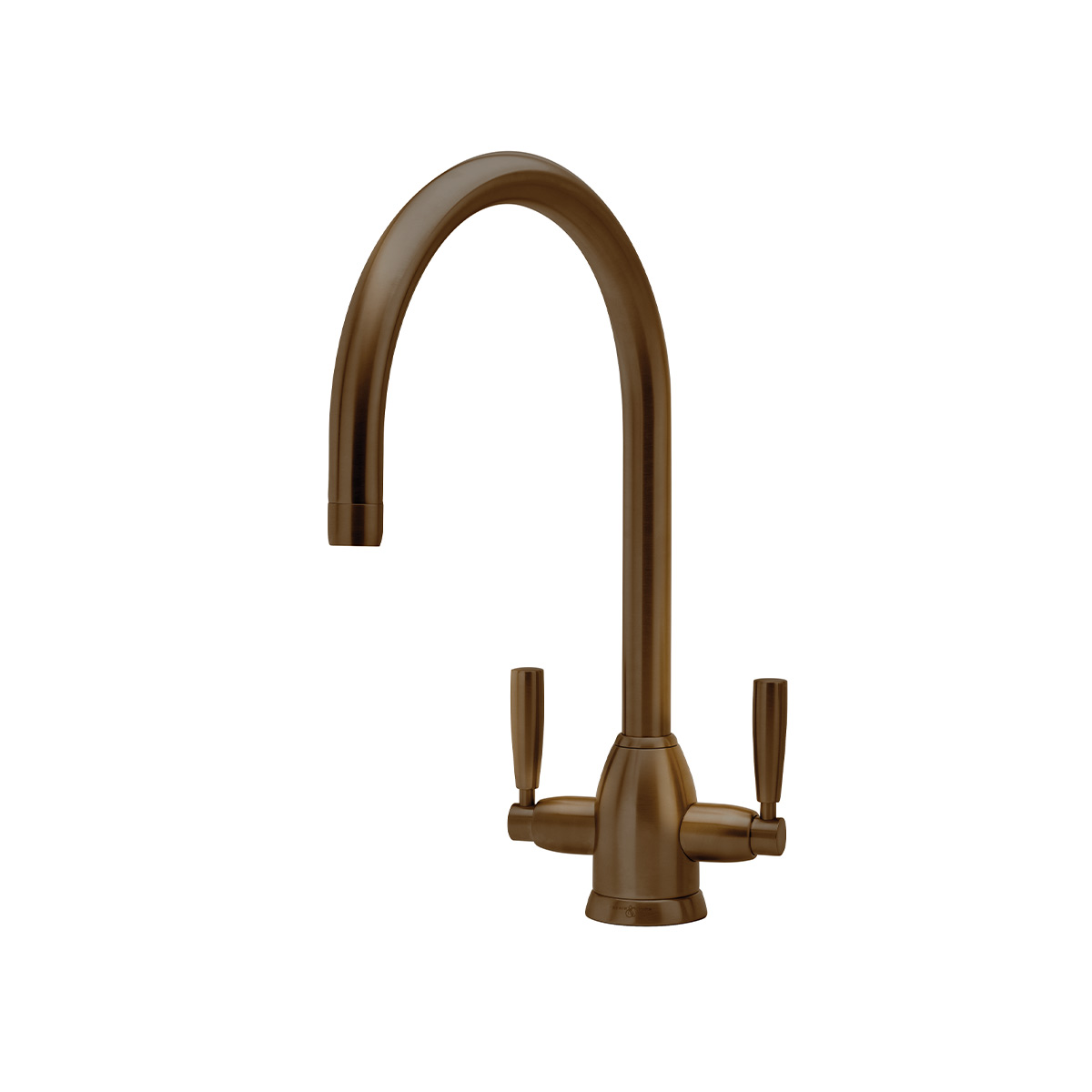 Shaws by Perrin & Rowe Silverdale kitchen mixer in English Bronze. Oberon style kitchen mixer AUSH.4861. Distributed in Australia by Luxe by Design, Brisbane.