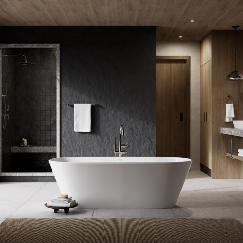 Victoria + Albert Vetralla 1800 modern frestanding bath is available in matt or gloss white as standard - or custom colour for an additional fee. Distributed in Australia by Luxe by Design, Brisbane.