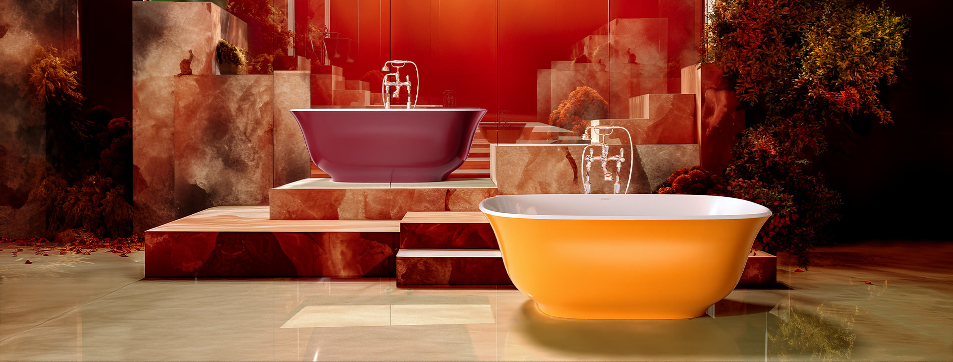Victoria + Albert custom colour baths and basins. Available in Australia through Luxe by Design, Brisbane.