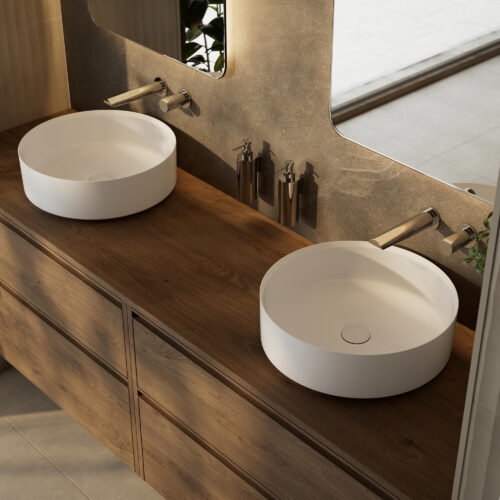 Victoria + Albert Kerid 43 basin is avaialble in gloss white or matt white as standard, or custom colour by special order. Imported and distributed in Australia by Luxe by Design, Brisbane.